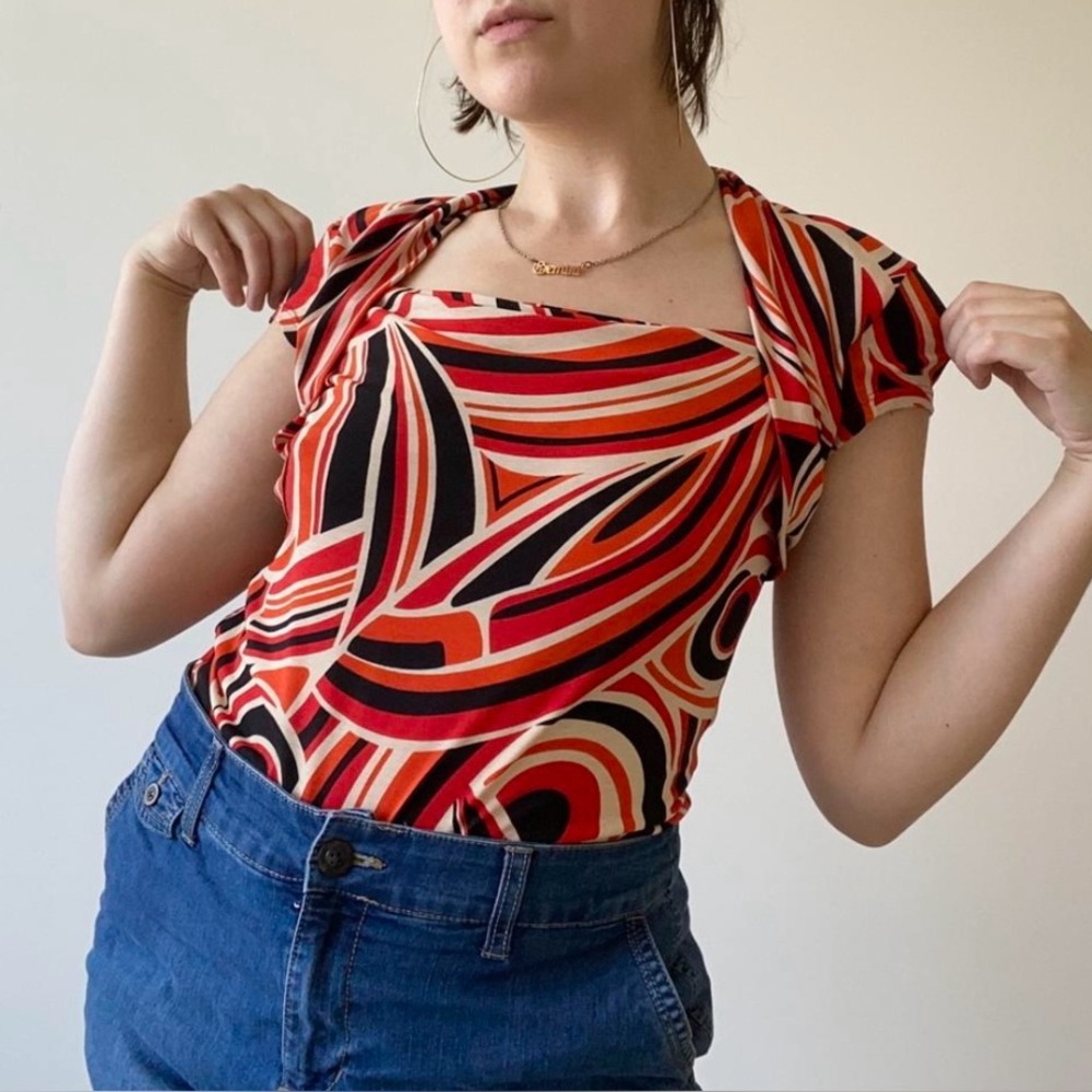 Psychedelic funky Nine West top